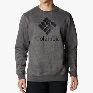 Columbia Mens 2XL Grey Trek Crew Neck Long Sleeve Pull Over Sweater